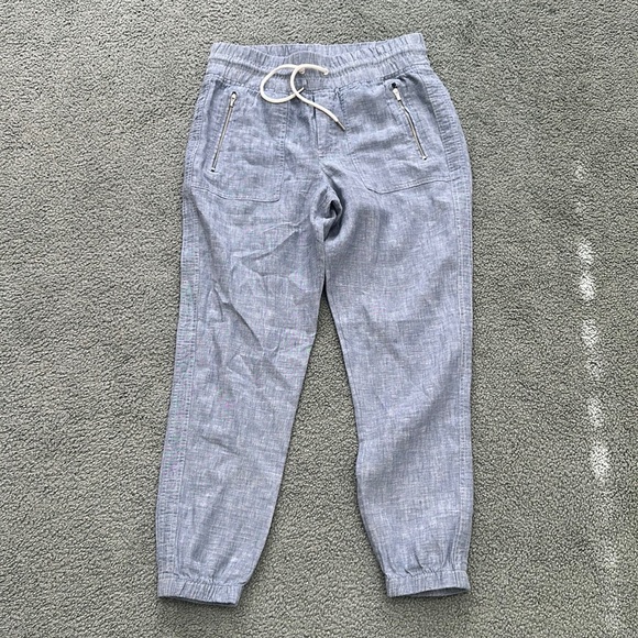 Athleta Cabo Linen Jogger 100% Linen Pants Size 6 - Picture 2 of 8